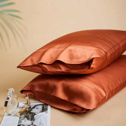Silky Gift Box: 6A Grade 100% Organic Mulberry Silk Pillowcase Set of 2 Pcs - 30 Momme, Pure Silk on Both Sides